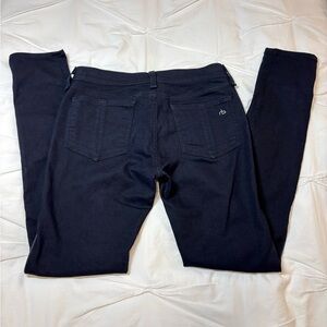 Rag & Bone Black Skinny Jeans leather detail 27
